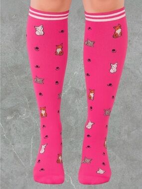 2 for $30 | Hunter Scrubs Compression Socks with Cute Cats Print